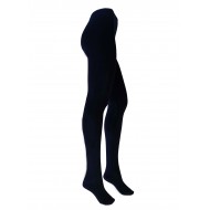 Fancy thin Dark blue Extrafine wool tights with Silk