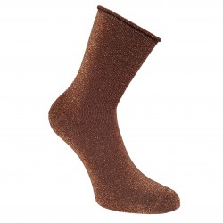 Sparkling socks for womans and kids Brown