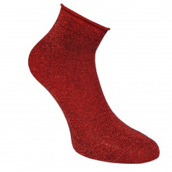 Sparkling socks for kids Dark red