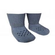 Organic cotton crawling  socks for babies Dusty blue