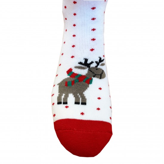 Warm plush socks white Deer