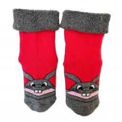 Warm plush socks pink Bunny