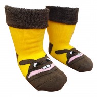 Šiltos pliušinės kojinės geltonas Zuikis