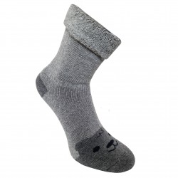 Warm plush socks grey Teddy bear