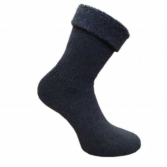 Warm plush socks Dark grey