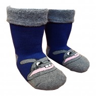 Non-slip warm plush socks blue Bunny