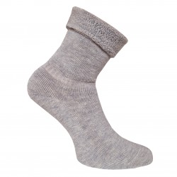 Very soft Extra fine 85% Merino wool plush socks Light grey melange