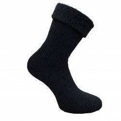 Very soft Extra fine 85% Merino wool plush socks dark grey melange Londra