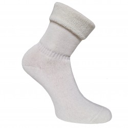 Very soft Extra fine 85% Merino wool plush socks White