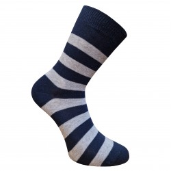 Striped socks dark blue and grey Wider stripes