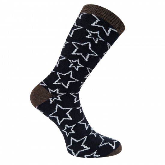 Black socks white Stars
