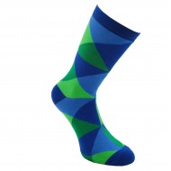 Blue socks Bright triangles