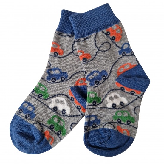 Grey socks Cars