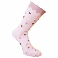 Pink socks Small hearts