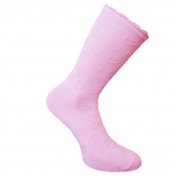 Rožinės kojinės Širdelės