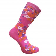 Pink socks Small flowers