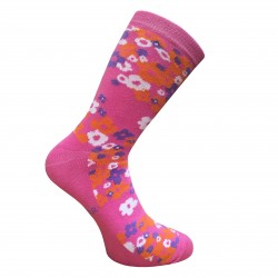 Pink socks Small flowers