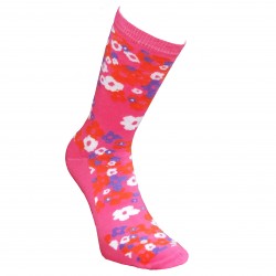 Pink socks Small flowers