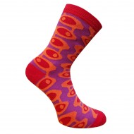 Multicolored socks Bubbles (Red)