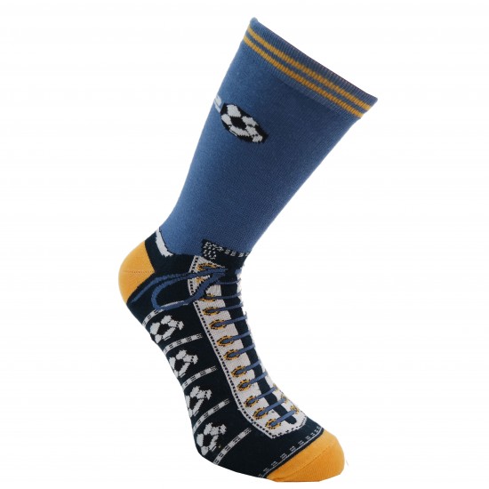 Spalvotos kojinės Futbolininkas (Mėlyna geltona)