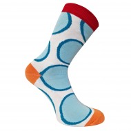 Multicolored socks Circles (Orange)