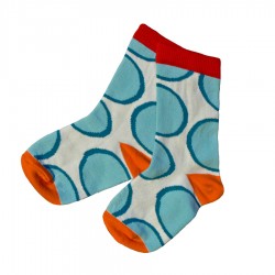 Multicolored socks Circles (Orange)