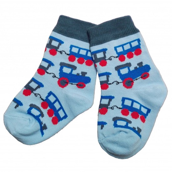 Light blue socks Steam engine
