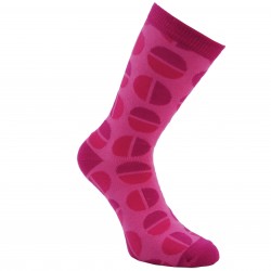 Dark pink socks Cyclamen balls