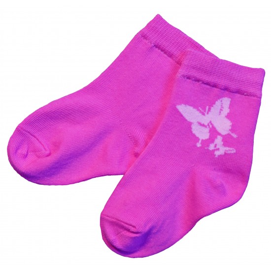 Tamsiai rožinės kojinės Drugelis