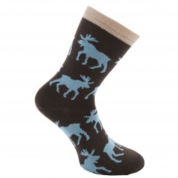 Dark brown socks Deer