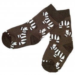 Dark brown socks Zebra