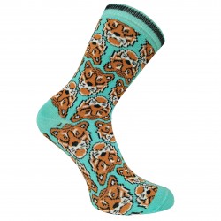Turquoise socks Tiger