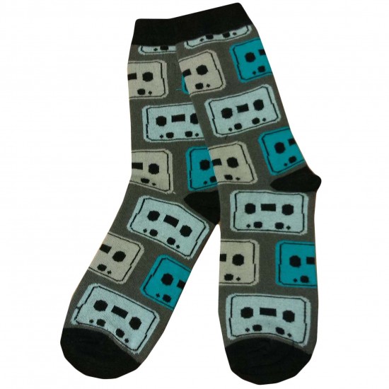 Žaismingos kojinės Skirtingų spalvų kvadratai (Melsva turkis)
