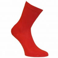Raudonos vienspalvės kojinės