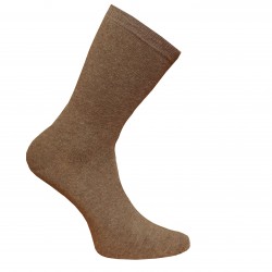 Brown melange plain socks 