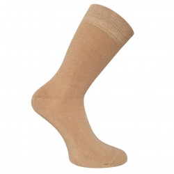 Brown plain socks Camel