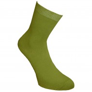 Green plain socks Moss