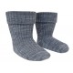 Atlenkiamos Ripe rašto šiltos plonos vilnonės kojinės Šviesiai pilka