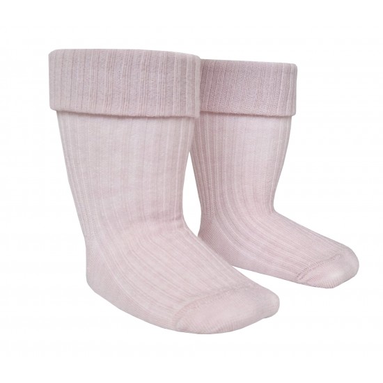 Atlenkiamos Ripe rašto šiltos plonos vilnonės kojinės Šviesiai rožinė