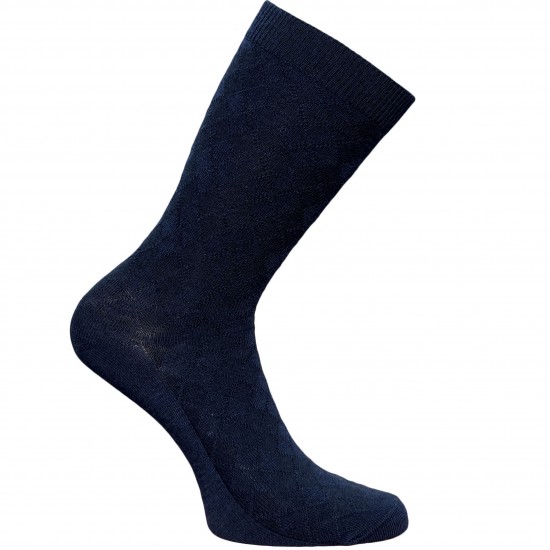 Šiltos plonos vilnonės kojinės tamsiai mėlyni Rombai