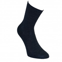Gumuotais padais šiltos plonos vilnonės kojinės Londra (Tamsiai pilka melanžas)