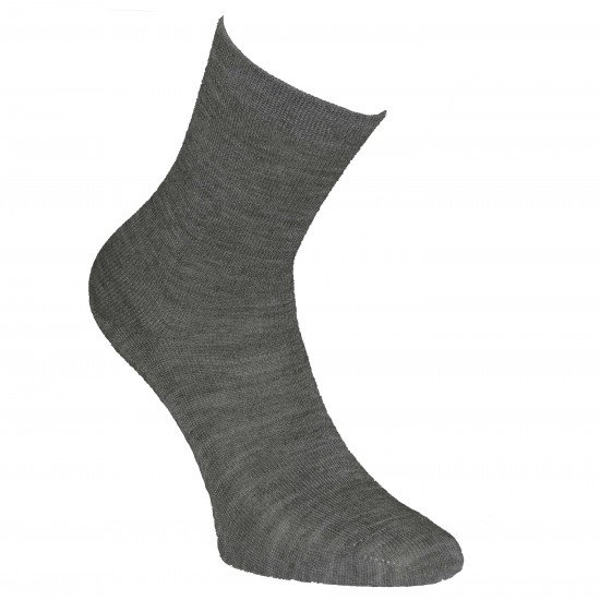 Non-slip warm thin wool socks Grey melange