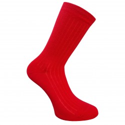 Very soft Extra fine 85% Merino wool Ripe pattern socks Red