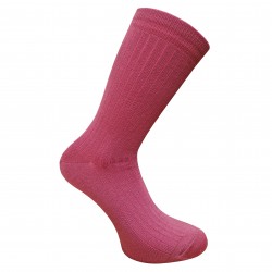 Very soft Extra fine 85% Merino wool Ripe pattern socks Dark pink