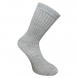 Very soft Extra fine 85% Merino wool Ripe pattern socks Light grey (melange)