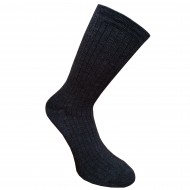 Very soft Extra fine 85% Merino wool Ripe pattern socks Dark grey melange