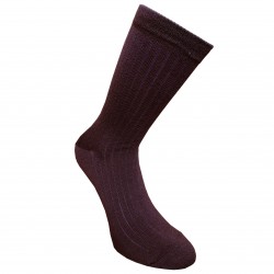 Very soft Extra fine 85% Merino wool Ripe pattern socks Dark purple