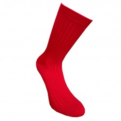 Very soft Extra fine 85% Merino wool Ripe pattern socks Red
