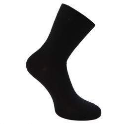 Fancy thin Black wool socks with Silk