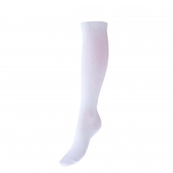 White plain knee high socks 